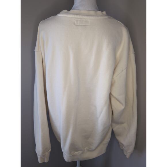 MARKET Collegiate Logo Pullover Light Yellow Streetwear L - Picture 3 of 6